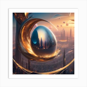 Futuristic City 17 Art Print