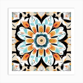 Abstract Floral Pattern 2 Art Print