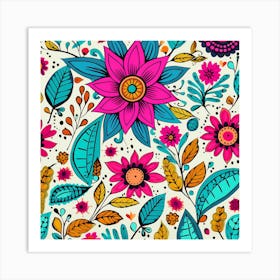 Floral Pattern 5 Art Print