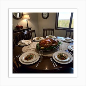 Thanksgiving Table Setting 1 Art Print