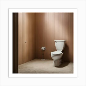 Toilet In A Bathroom 2 Art Print