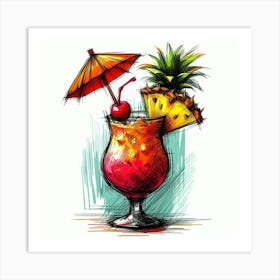 Tropical cocktail 18 Art Print