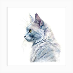 Tiffany Cat Portrait Art Print