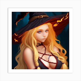 Sydney the blonde Witch Art Print