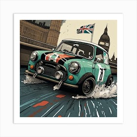 Mini Cooper London Art Print