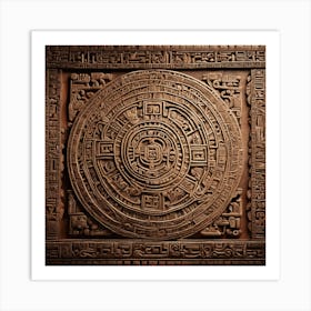 Aztec Calendar Art Print