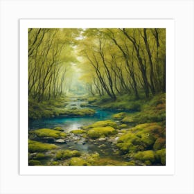 Mossy Forest Art Print