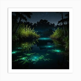 Night In The Forest 14 Art Print