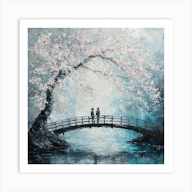 Cherry Blossom Bridge Art Print