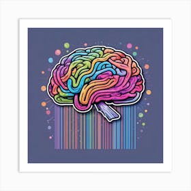 Rainbow Brain 2 Art Print