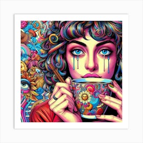 Psychedelic Girl 1 Art Print