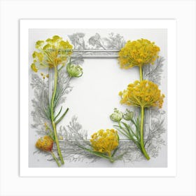 Frame Of Flowers 2 Art Print