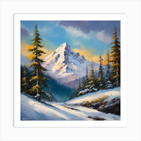 Snowy Mountain 1 Art Print