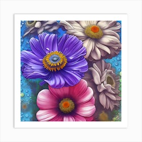 Anemone Flowers 6 Art Print