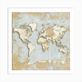 World Map Art Art Print