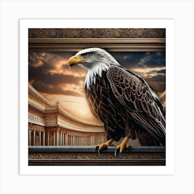 Eagle In A Frame Art Print