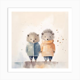 Cute Hedgehogs Art Print