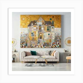 House By Gustav Klimt Art Print