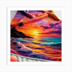 Towel design Sunset bliss Art Print