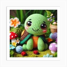 Amigurumi, turtle 1 Art Print