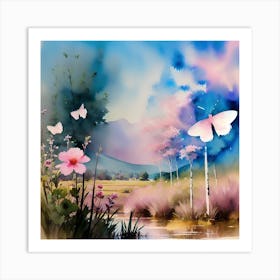 Butterfly Painting 28 Art Print