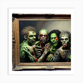 A zombie family Art Print