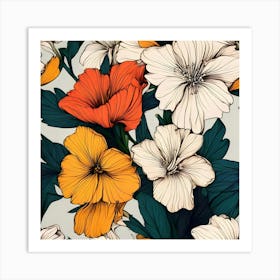 Floral Pattern 21 Art Print