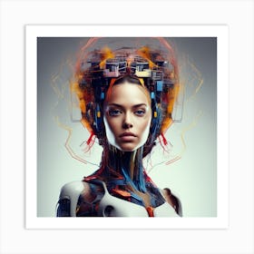 Cyborg Woman 2 Art Print