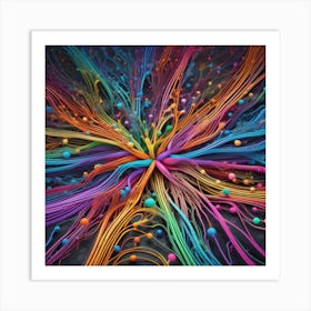 Colorful Network 1 Art Print