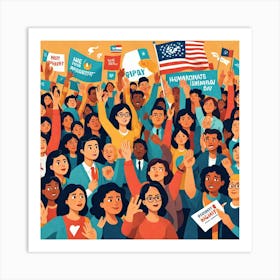 Human Rights Rally Art Print