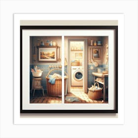 Laundry Basket Art Print