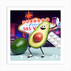 Avocado And Pills Art Print