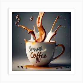 Coffee Splash Art Print