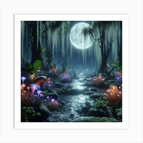 Mushroom Forest 6 Art Print