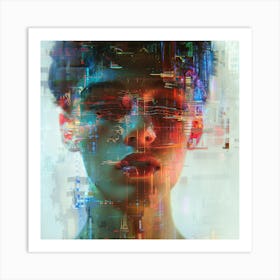 Digital Portrait Of A Woman Art Print