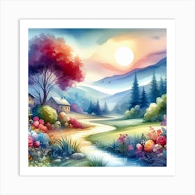 Landscape Painting 221 Art Print