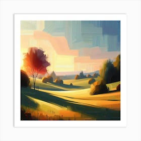 Landscape Painting 115 Art Print