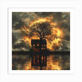 House On The Lake Art Print