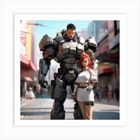 Cyborg Couple 2 Art Print