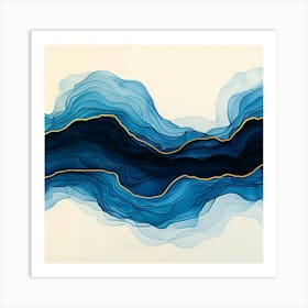 Blue Wave Art Print