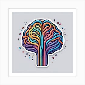 Colorful Brain 34 Art Print