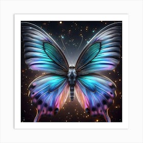 Butterfly In Space Art Print