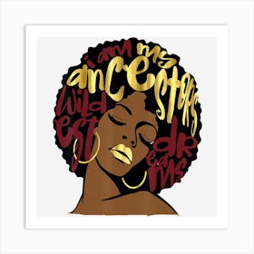 My Ancestors Dreams Maroon Red Burgundy Ruby Afro Woman Art Print