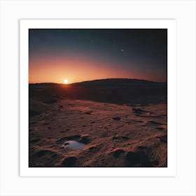 Sunset On The Moon Art Print