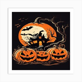 Halloween Pumpkins 1 Art Print