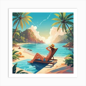 Graphic Design Dreaming Of A Vacation Square Art 0 Art Print