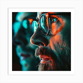 Two Men In Glasses Art Print