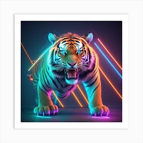 Neon Tiger Art Print