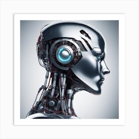 Robot Head 4 Art Print