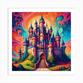 Psychedelic Castle Art Print